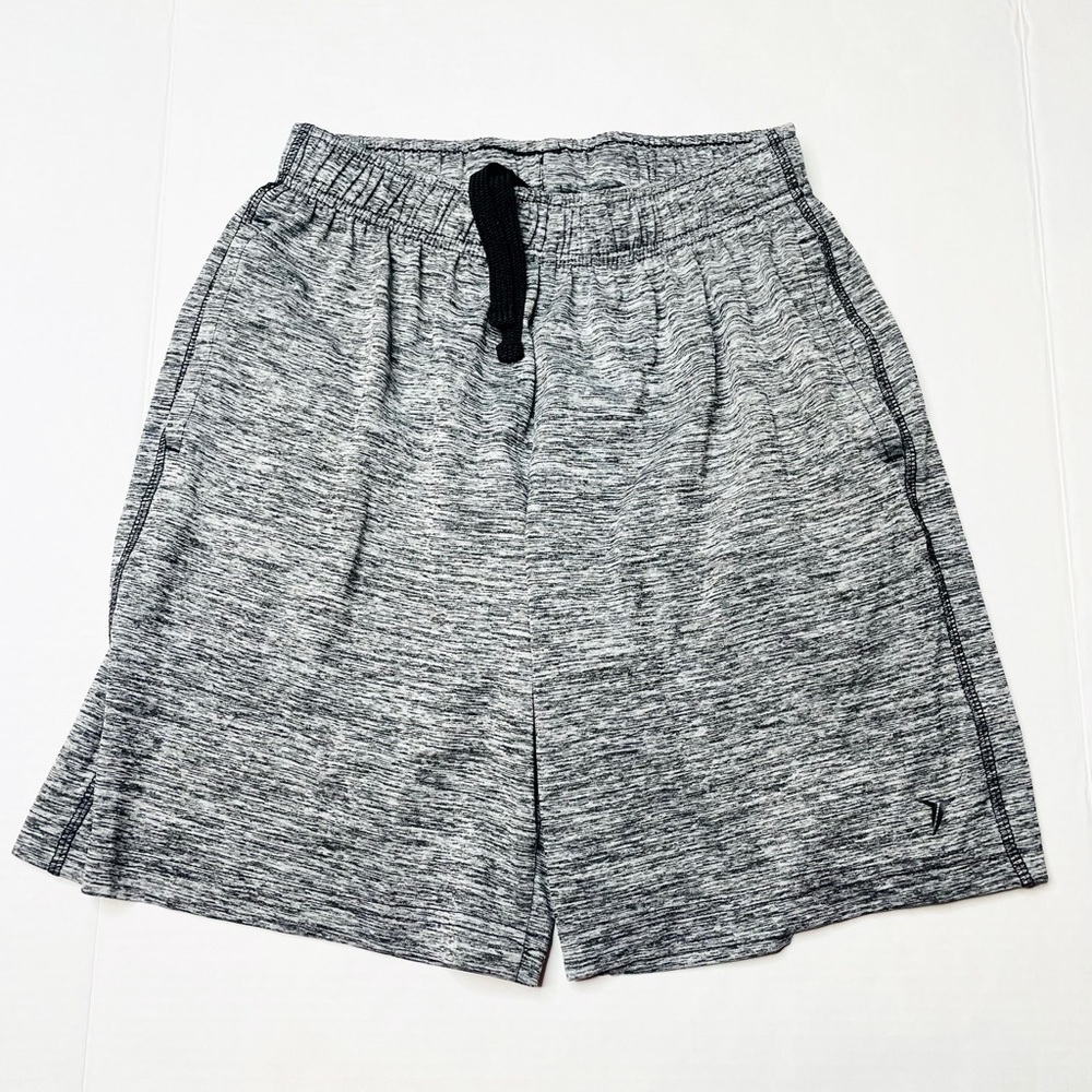 Old Navy Active Go-Dry Boy’s Gray Space Dye Drawstring Athletic Casual Shorts L